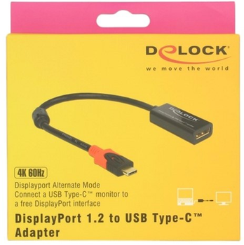 Адаптер Delock DisplayPort - USB Type-C Monitor 4K 60 Гц (4043619639281)