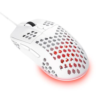Мышь Trust GXT 928W Helox, White, USB, оптическая, 200 - 6400 dpi, 6 программируемых кнопок, RGB подсветка, 1.8 м (25389)