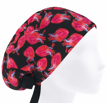 Медицинская шапочка женская HeadwearUniverse универсальная принт Сердце с сосудами