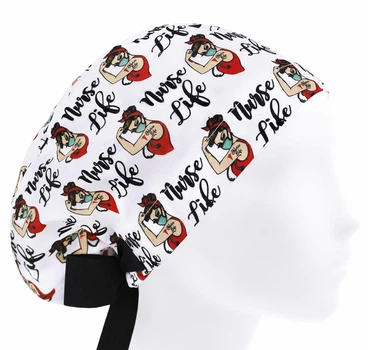 Медична шапочка жіноча HeadwearUniverse універсальна принт Медсестра