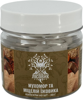 Микс мицелия Ежовика с красным мухомором Лісовик в капсулах 60 шт по 0.5 г (LIS-469804)