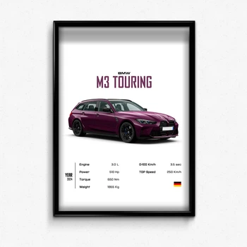 Постер в рамці bmw m3 touring А4