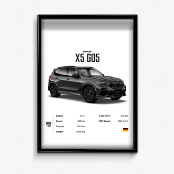 Постер в рамке bmw x5 g05 А2