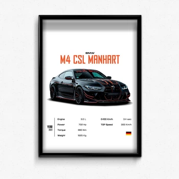 Постер в рамці bmw m4 csl manhart А2