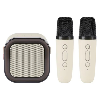 Bluetooth колонка K12 + 2 микрофона White
