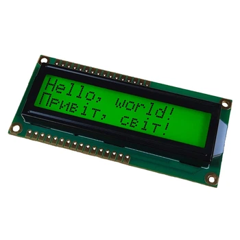 Дисплей символьный Sinda LCD 16x2 (Чёрным по зелёному)