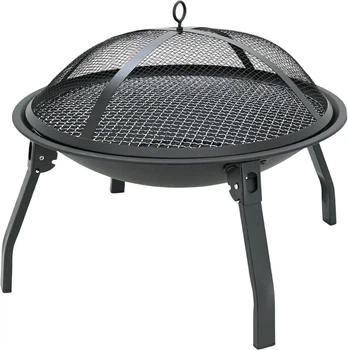 Гриль вугільний круглий Voltronic 55х28 см Black (YT34431)