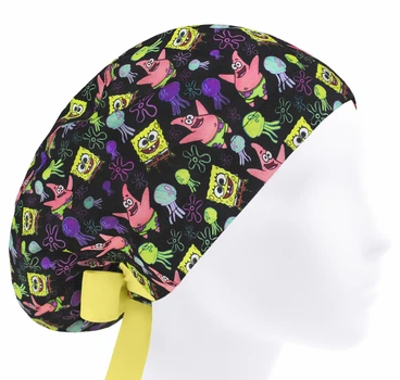 Медицинская шапочка женская HeadwearUniverse универсальная принт Губка Боб