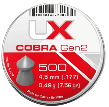 Пульки 4.5 мм Umarex Cobra Gen2 500 шт. , 0.49 гр