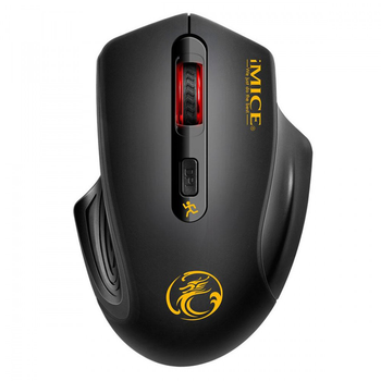 Беспроводная тихая мышка iMice G-1800 Silent 2000dpi 2xAAA Black (287236)