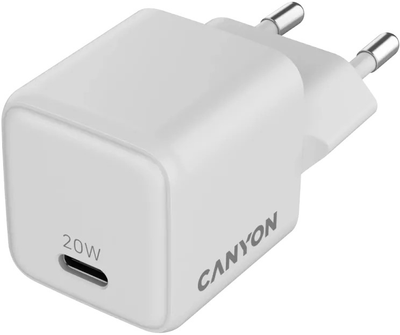 Ładowarka sieciowa Canyon CU20C GaN 20W White (CNS-CUW20C)