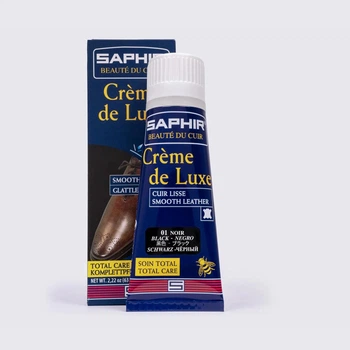 Водовідштовхувальний крем Saphir Creme De Luxe 75 мл чорний