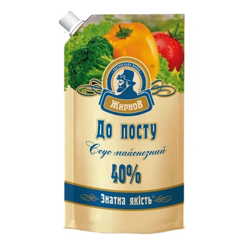 Соус майонезний Жирнов До посту 40% 300г 20шт/ящ