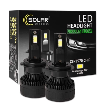 Автолампа Solar LED H7 12/24V 100W 9000Lm 6500K CSP3570 2шт 8607S2