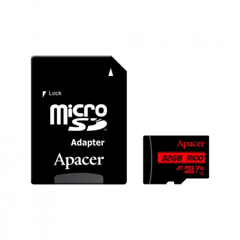 Карта памяти Apacer 32GB microSD class 10 UHS-I V10 A1 (AP32GMCSH10UB-R) (239850)