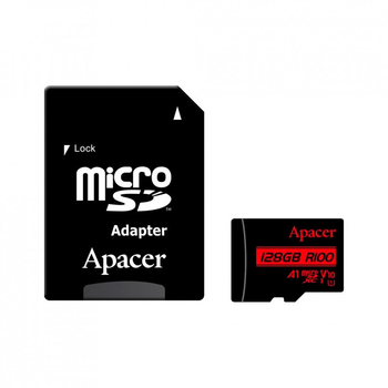 Карта памяти Apacer 128GB microSD class 10 UHS-I V10 A1 (AP128GMCSX10UB-R) (239849)