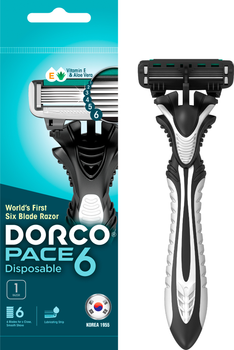 Бритва одноразова Dorco Pace 6 для чоловіків 6 лез (8801038583433)