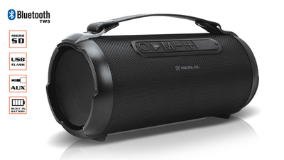 Колонка REAL-EL X-709 Black (10Вт, Bluetooth, USB, AUX, microSD, 1500мА * год)