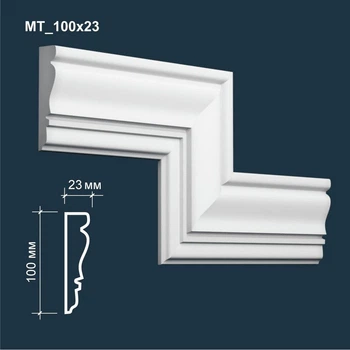 Молдинг гипсовый MATISS МТ 100x23 мм 1 м.п. декор для интерьера