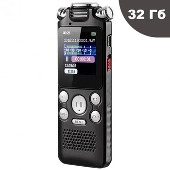 Профессиональный Цифровой диктофон с таймером для записи голоса Noyazu voice recorder V59, стерео, 32 Гб