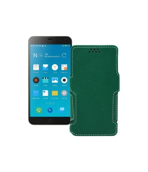 Чохол-книжка з екошкіри для телефону Meizu M1 Note Темно-зелений