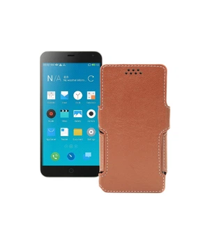 Чохол-книжка з екошкіри для телефону Meizu M1 Note Коричневий