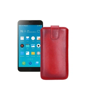 Витяжка з екошкіри для телефону Meizu M1 Note Червоний