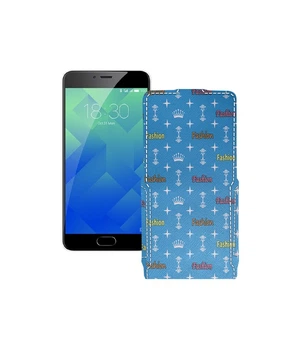 Чохол-флип з екошкіри для телефону Meizu M5 Note Фешн блакитний