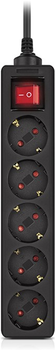 Сетевой фильтр-удлинитель REAL-EL RS-Protect M, 10 м Черный (EL122300037)