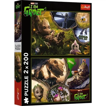 Пазлы Trefl Marvel 2 в 1 Я Грут 400 эл (13315)