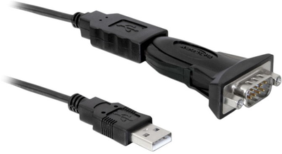 Adapter Delock Type-A - USB 2.0 Type-A/RS-232 0.8 m Black (4043619662821)