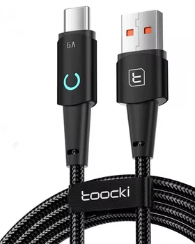 Кабель для зарядки iPhone Toocki USB Lightning 2.4A Fast Charge 1м Black