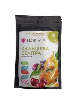 Кальциевая селитра 200г 15,5N+19Ca Минеральное водорастворимое удобрение Floria Sol Кальцинит