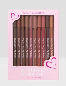 Набор карандашей для губ Beauty Creations Wooden Lip Pencil Set 12шт.