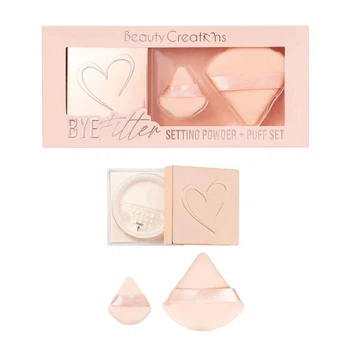 Набор Рассыпчатой пудры для лица + 2 спонжа Beauty Creations Bye Filter Loose Setting Powder Set - Translucent Dream 30г (1)