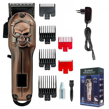 Машинка для стрижки волосся та бороди акумуляторна Kemei KM-2618 5W Bronze