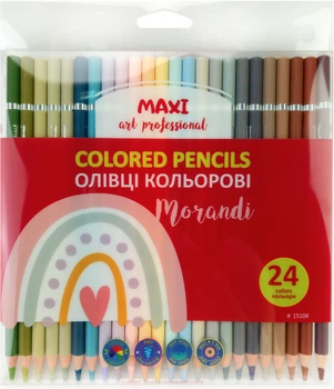 Олівці кольорові Maxi Morandi круглі 24 шт (MX15104)