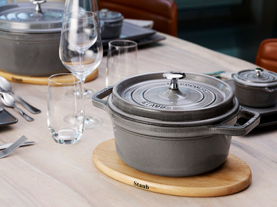 Каструля чавунна Staub La Cocotte кругла графітова 8.35 л (3272341030184)