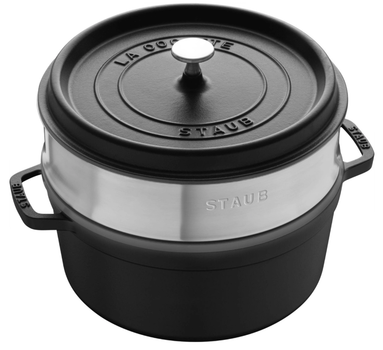 Каструля чавунна Staub La Cocotte зі вставкою чорна 3.8 л (3272340054372)