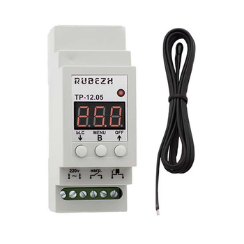 Терморегулятор одноканальный на DIN-рейку Rubezh ТР-12.05 (12А, 220В) (R817543805)