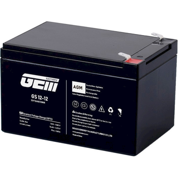 Аккумуляторная батарея гелевая для ИБП GEM Battery 12V, 12.0A, AGM (GS 12-12)