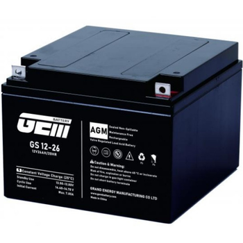 Аккумуляторная батарея гелевая для ИБП GEM Battery 12V, 26.0A, AGM (GS 12-26)