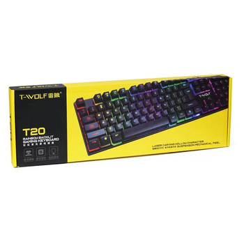 Клавиатура игровая T-Wolf проводная с подсветкой ENG/RU (T20 _BLACK)
