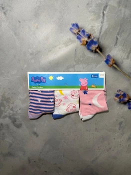 Шкарпетки 3 пари Peppa Pig 31-34 Рожевий