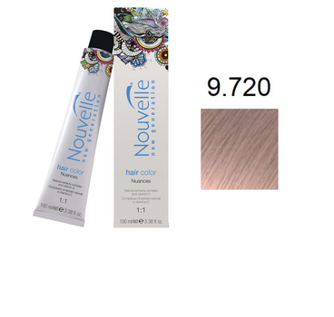 Краска для волос Nouvelle Hair Color 9.720 очень светлый коричнево-фиолетовый блондин 100 мл