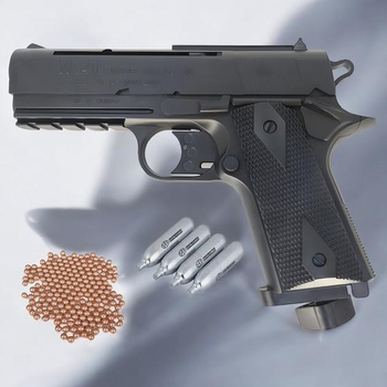Пневматический пистолет Win Gun 401 + 4 шт СО2 + 250 шариков BB