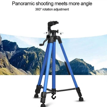 Штатив Tripod 3366 PRO blue тренога для телефона фотоаппарата / чехол