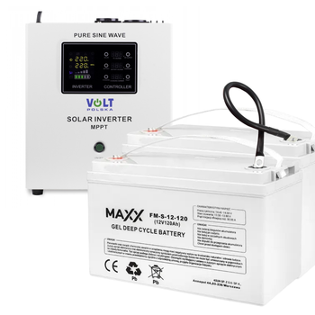 Комплект Volt Polska SINUS PRO 2000S 24/230V 1400/2000W + Аккумулятор гелевый 4SUN GEL 120 Ah 2 шт