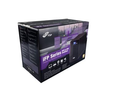 ДБЖ FSP iFP-2000, 2000ВА/1200Вт, LCD, Schuko*4. 230V/50Hz ,w/o RJ45,w/ USB, Black, 12V/9Ah*2, CIS