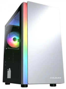 Корпус Cougar Purity RGB White, без БЖ, Micro ATX / Mini ITX, USB 3.0 x2, USB 2.0 x1, RGB підсвічування, 1x120 ARGB, загартоване скло, 200x392x360 мм